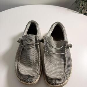 Hey Dude Wally Sox Grey Slip-On Shoes